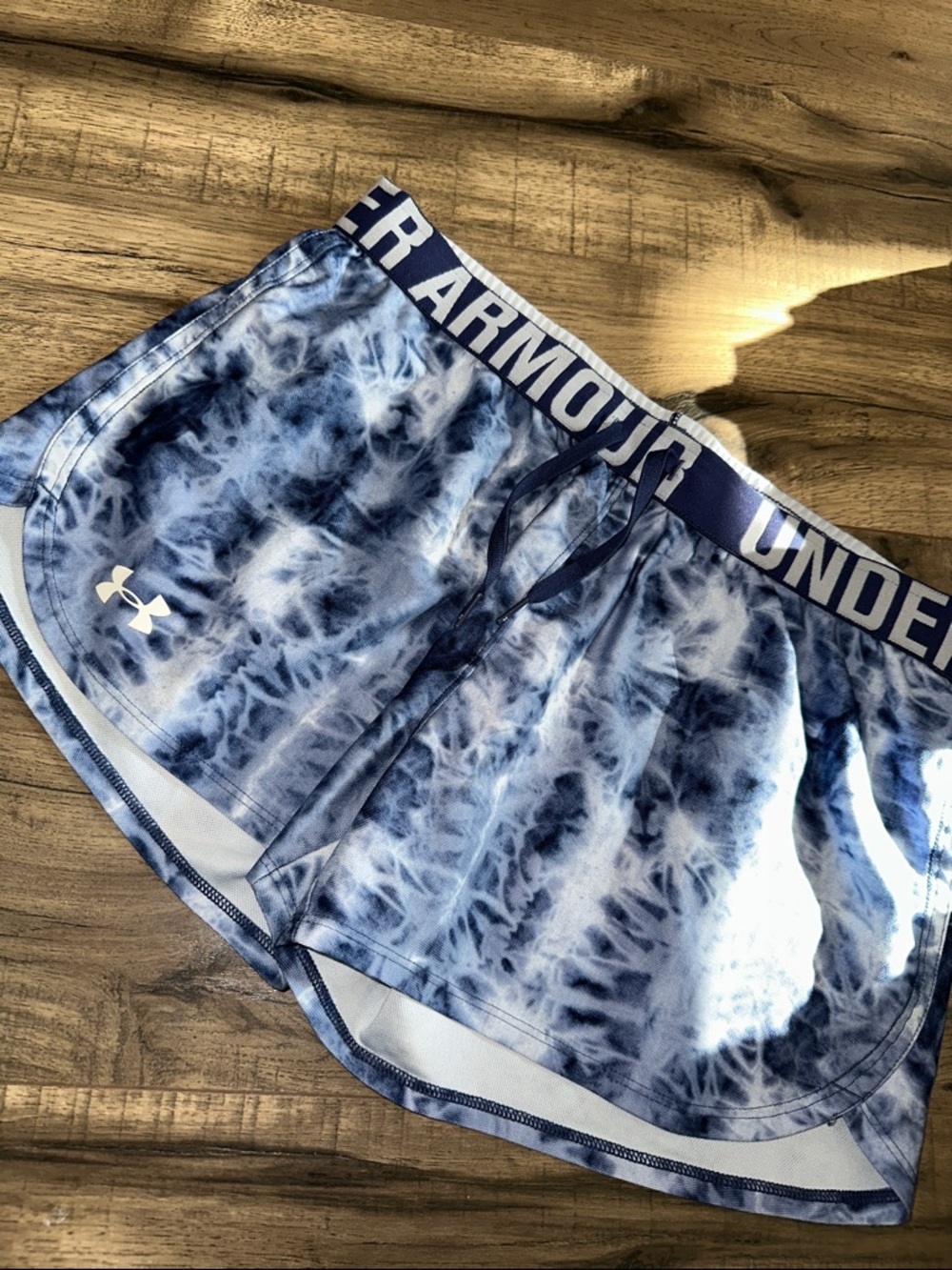 Under Armour Women’s Blue Tie-Dye Training Shorts